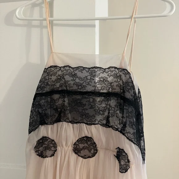 Vintage Lace Tulle Midi Dress Intimates Gown XS/S - Picture 2 of 6